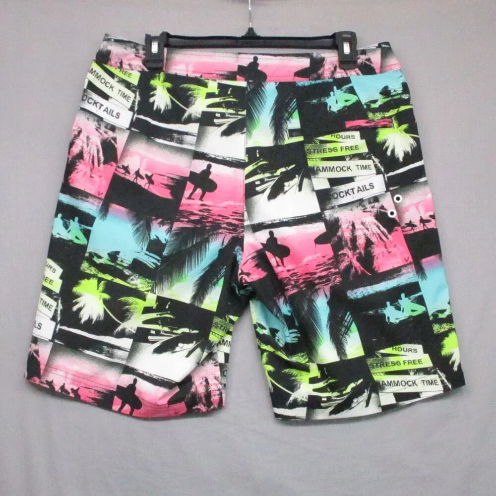 American Eagle Swim Trunks Multi-Color Black‎ Men Size | M